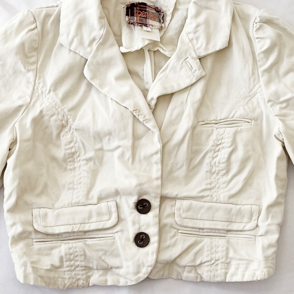 vintage cream corduroy shrunken blazer - Picture 2 of 5